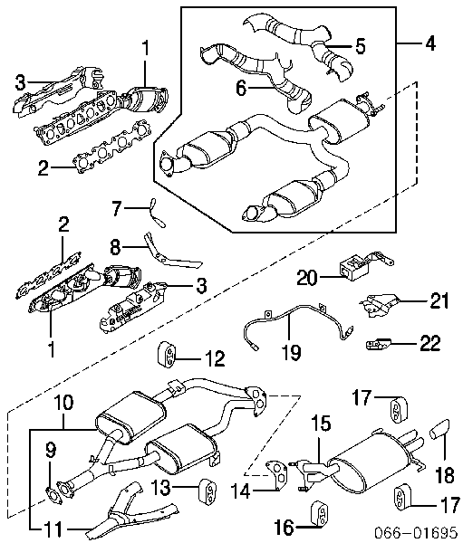 206515L710 Nissan/Infiniti Coxim de fixação do silenciador