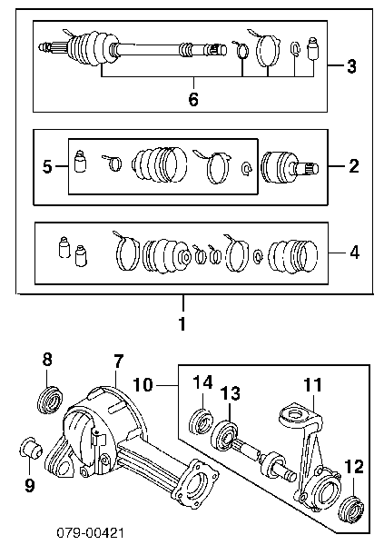 0K01222510 Hyundai/Kia Junta homocinética interna dianteira