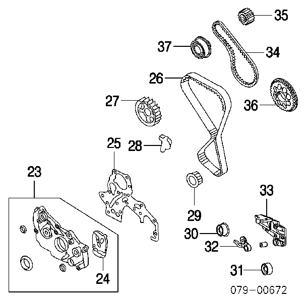 2335738001 Hyundai/Kia Rolo de reguladora de tensão da correia de equilibração
