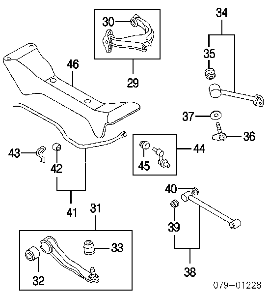 5525038000 Hyundai/Kia Barra transversal de suspensão traseira