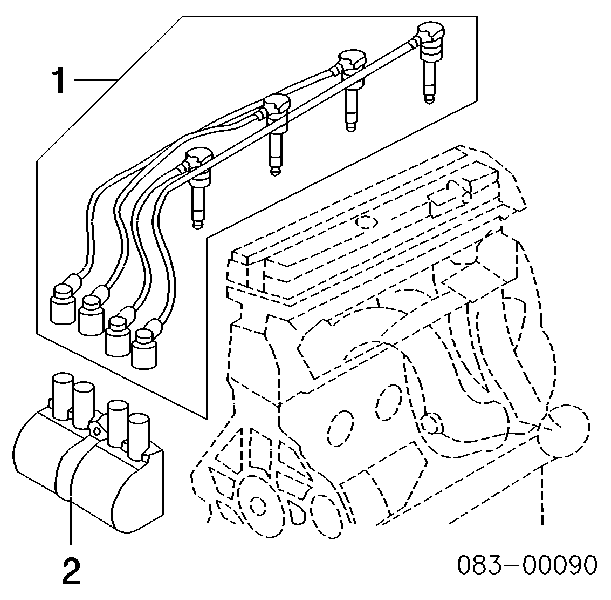 1612598 Opel Fios de alta voltagem, kit