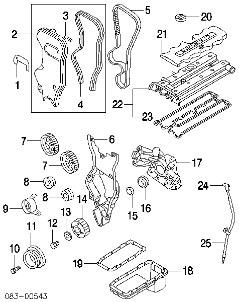90501944 Opel Vedante de tampa de válvulas de motor