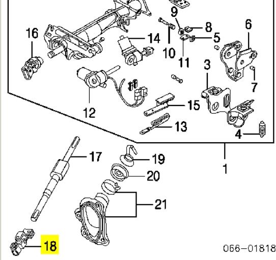 48080CG000 Nissan/Infiniti Junta universal inferior da árvore da coluna de direção