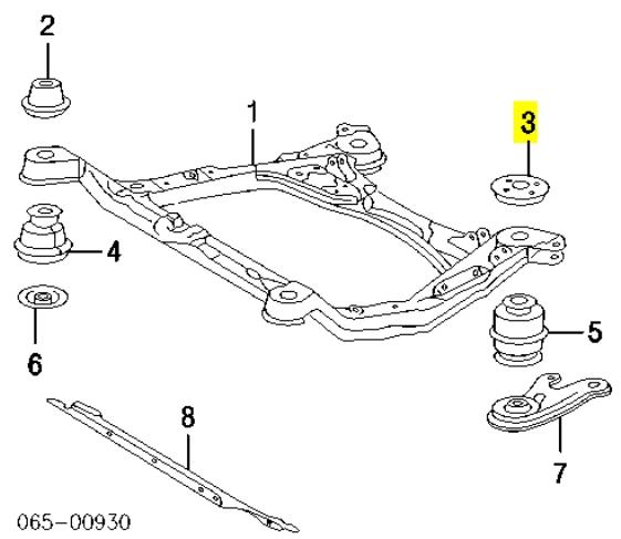 5221633020 Toyota Bloco silencioso de viga traseira (de plataforma veicular)