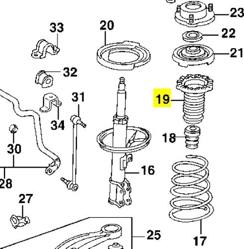 4815748010 Toyota Bota de proteção de amortecedor dianteiro