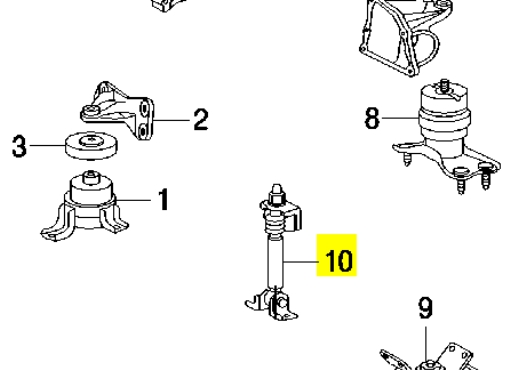1230720021 Toyota Amortecedor de motor
