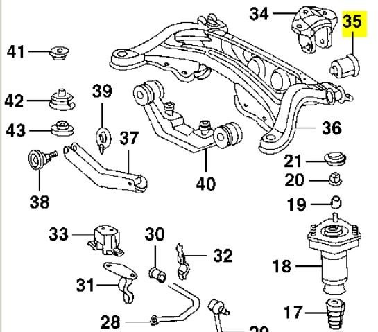 Bloco silencioso de viga traseira (de plataforma veicular) Toyota 5227548010 preço, a partir de 34,64 USD