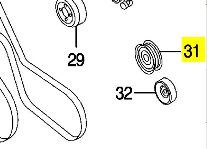 Compre 6L3Z6C348A Ford Rolo parasita da correia de transmissão