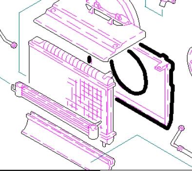 ESR4635 Land Rover Difusor do radiador de esfriamento
