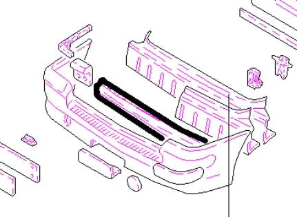 Reforçador do pára-choque traseiro para Opel Zafira A F75
