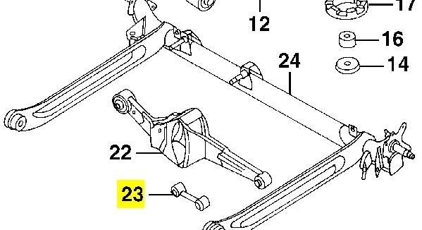 551202J000 Nissan/Infiniti Barra transversal de suspensão traseira