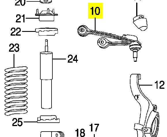 52088632AB Chrysler Braço oscilante superior esquerdo/direito de suspensão dianteira
