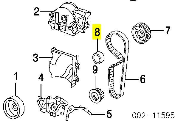 Rolo de reguladora de tensão da correia do mecanismo de distribuição de gás Nissan/Infiniti 7703602233