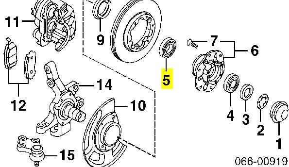 402102S600 Nissan/Infiniti Rolamento interno de cubo dianteiro