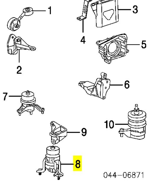 Coxim (suporte) dianteiro de motor Toyota 123610A100 preço, a partir de 253,42 USD
