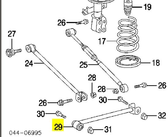 4878048020 Toyota Barra longitudinal de suspensão traseira