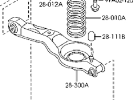 Braço oscilante inferior esquerdo de suspensão traseira/direita Mazda BP4K28300C preço, a partir de 51,08 USD
