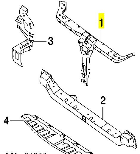641402C010 Hyundai/Kia Suporte superior do radiador (painel de montagem de fixação das luzes)