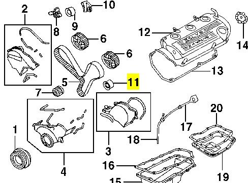 Rolo parasita da correia do mecanismo de distribuição de gás Mitsubishi MD151447 preço, a partir de 2,48 USD