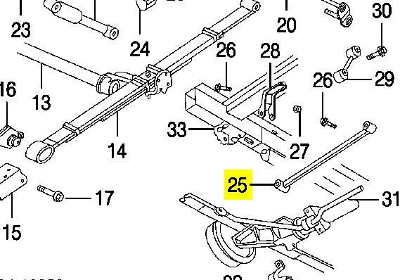 4684349 Chrysler Barra Panhard de suspensão traseira
