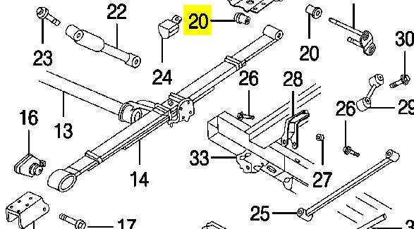 Bloco silencioso traseiro da suspensão de lâminas traseira Chrysler 4743040AA preço, a partir de 5,40 USD