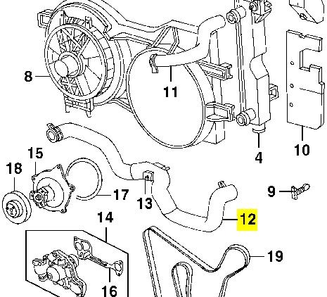 4682398 Chrysler Mangueira (cano derivado) inferior do radiador de esfriamento