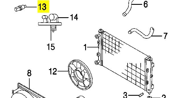 Compre 5269870AB Chrysler Sensor de temperatura do fluido de esfriamento