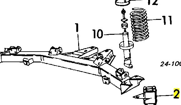 Bloco silencioso de viga traseira (de plataforma veicular) BMW 3  E21 ao melhor preço