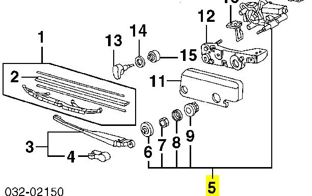 76700S10A02 Honda Motor de limpador pára-brisas de vidro traseiro
