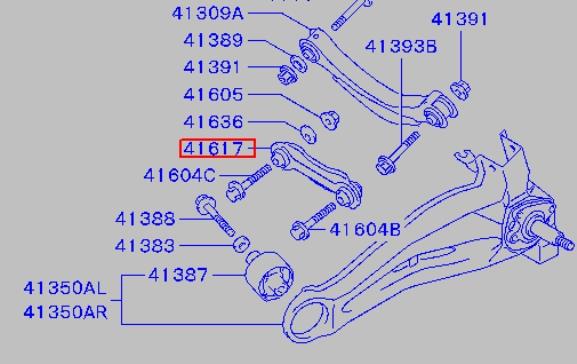 Barra transversal de suspensão traseira Mitsubishi MR403485 preço, a partir de 19,29 USD
