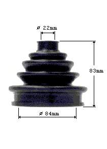 23040 GKN-Spidan Bota de proteção externa de junta homocinética do semieixo dianteiro