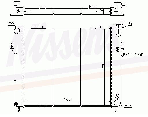 04734104 Chrysler Radiador de esfriamento de motor