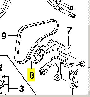 4916050G20 Suzuki Rolo de reguladora de tensão da correia de transmissão