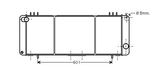 52029100 Chrysler Radiador de esfriamento de motor