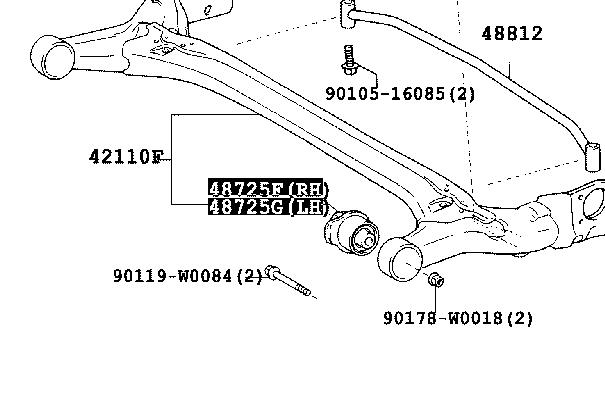Bloco silencioso de viga traseira (de plataforma veicular) Metalcaucho 57215 preço, a partir de 30,09 USD