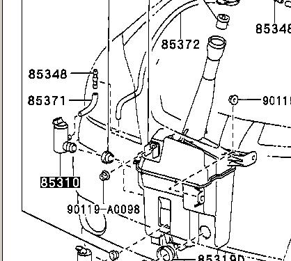 Compre 8531020190 Toyota Bomba de motor de fluido para lavador de vidro dianteiro