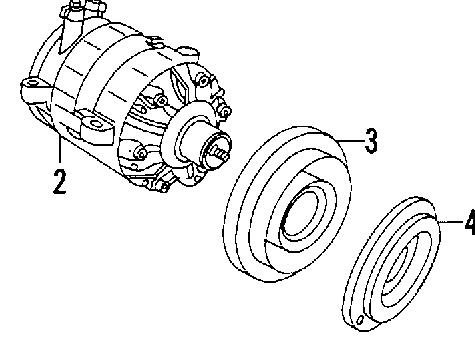 3830196 Chrysler Rolo de reguladora de tensão da correia de transmissão