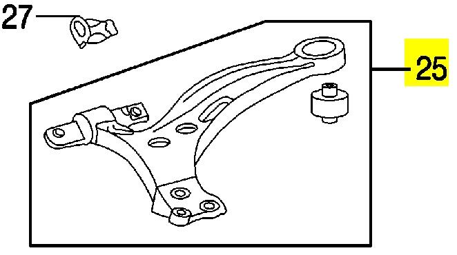 4806828120 Toyota Braço oscilante inferior direito de suspensão dianteira