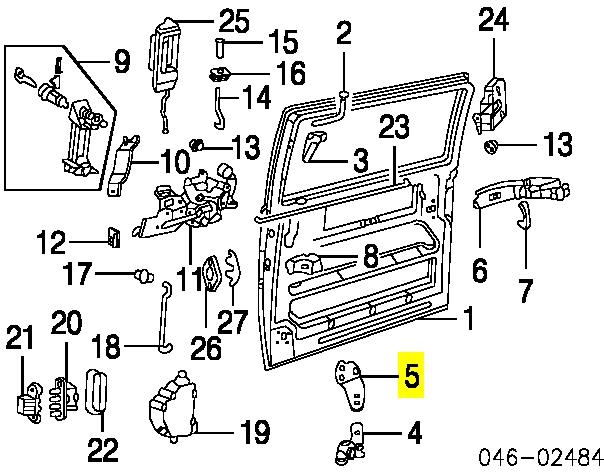 701843412B VAG Rolo direito inferior da porta lateral (deslizante)