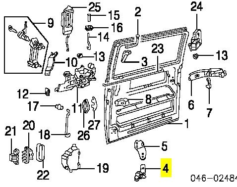 701843406B VAG Rolo direito inferior da porta lateral (deslizante)