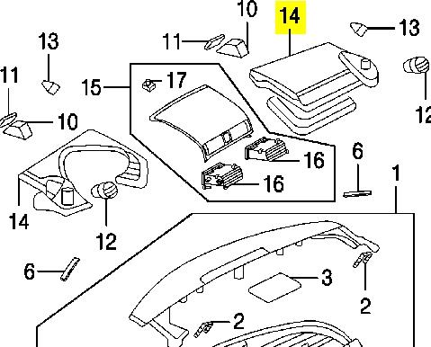 BP4K6035XE Mazda Placa sobreposta de painel de instrumentos de passageiros do cinto de segurança