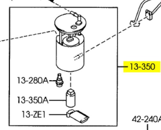 Módulo de bomba de combustível com sensor do nível de combustível para Mazda CX-7  ER