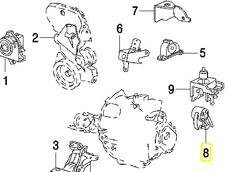 Coxim de transmissão (suporte da caixa de mudança) Chrysler 4861269AB preço, a partir de 54,72 USD