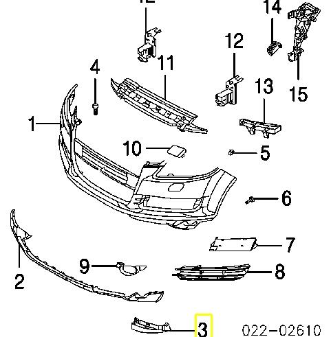 Spoiler esquerdo do pára-choque dianteiro VAG 4L0807513A preço, a partir de 28,50 USD