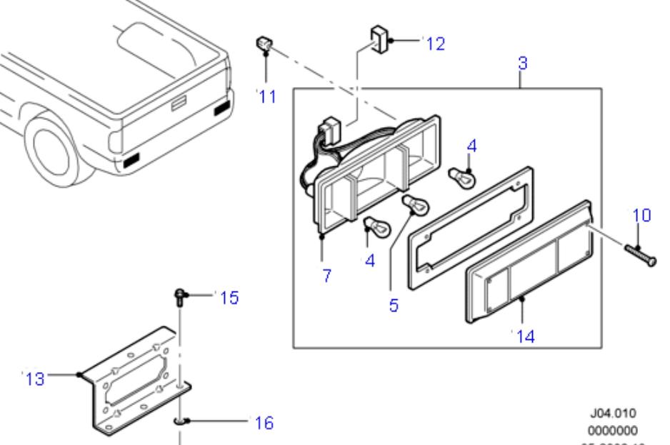 1456327 Ford Lanterna traseira direita