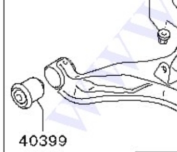 MR992256 Mitsubishi Bloco silencioso dianteiro do braço oscilante inferior