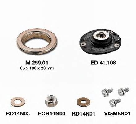 Compre 04482 Metalcaucho Suporte de amortecedor dianteiro esquerdo