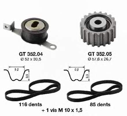 Correia do mecanismo de distribuição de gás, kit Dayco KTB211C preço, a partir de 64,64 USD