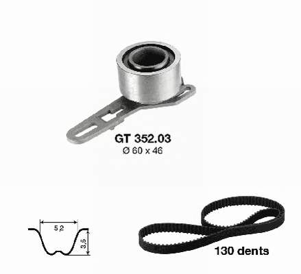 KD45214 SNR Correia do mecanismo de distribuição de gás, kit
