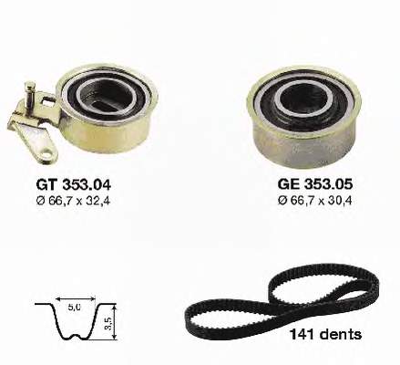 Correia do mecanismo de distribuição de gás, kit INA 530007510 preço, a partir de 140,92 USD